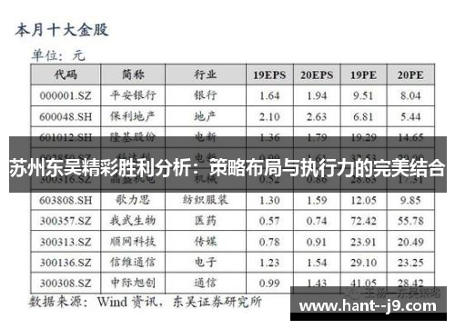 苏州东吴精彩胜利分析：策略布局与执行力的完美结合